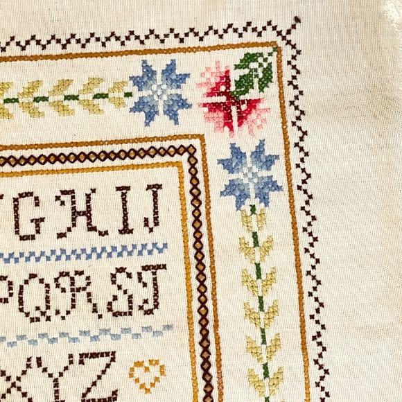 Vintage Columbia Minerva Gutierrez Cross Stitch Alphabet Sampler Unframed 77 - Picture 11 of 16